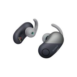 Słuchawki bezprzewodowe SONY WF-SP700N Czarny. Czarne słuchawki douszne Sony. Za 689.00 zł.