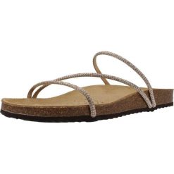 Sandały GEOX D BRIONIA R Złoty. Brązowe sandały Geox, bez wzorów, ze skóry, bez obcasa, bez zapięcia. Za 348.00 zł.
