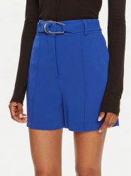 Morgan Szorty materiałowe 241-SHARON Niebieski Loose Fit. Niebieskie szorty Morgan, bez wzorów, z materiału. Za 299.99 zł.