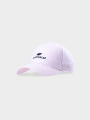 4F Czapka z daszkiem strapback uniseks - różowa L/XL. Czerwone czapki z daszkiem 4f, na lato, bez wzorów, z bawełny, klasyczne. W wyprzedaży za 39.99 zł.