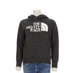 Second life - The North Face bluza damska z kapturem - Jak nowy. Szare bluzy z kapturem The North Face, l, bez wzorów, z materiału, z kapturem, na fitness i siłownię. Za 127.76 zł.