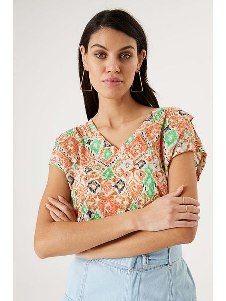 Garcia Bluzka ze wzorem rozmiar: XL. Bluzki Garcia, xl, bez wzorów, bez kołnierzyka, bez ramiączek. Za 43.78 zł.