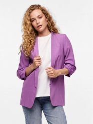 Pieces Marynarka Bosella 17090996 Fioletowy Regular Fit. Fioletowe marynarki i żakiety Pieces, xs, bez wzorów, z syntetyku, bez ramiączek. Za 69.99 zł.