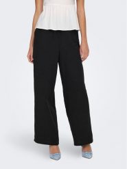 ONLY Spodnie materiałowe Thyra 15296375 Czarny Comfort Fit. Czarne spodnie materiałowe ONLY, bez wzorów, z bawełny. Za 89.99 zł.