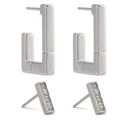 Kolczyki Calvin Klein. Szare kolczyki Calvin Klein, srebrne. Za 329.99 zł.