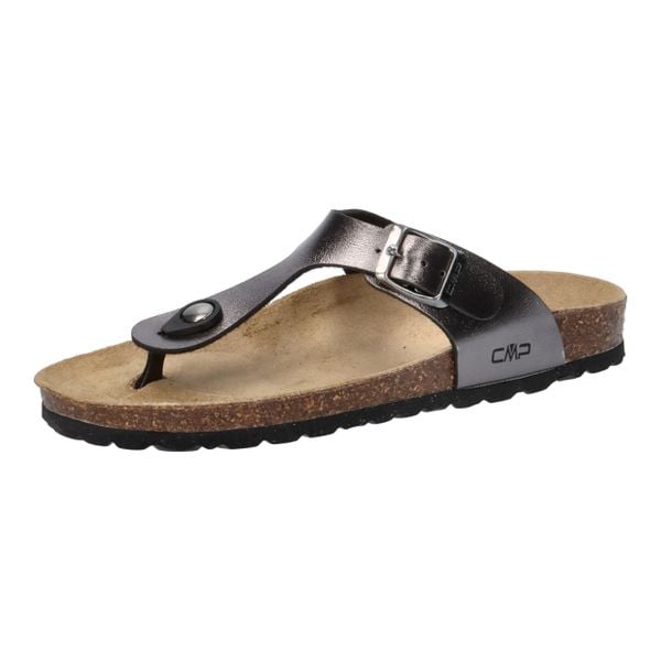 Klapki damskie CMP ECO MYMOSA. Czarne klapki CMP, bez wzorów, z materiału, bez obcasa, bez zapięcia. Za 146.99 zł.