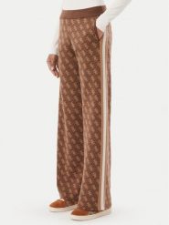 Guess Spodnie dzianinowe V6BB01 Z1483 Brązowy Regular Fit. Brązowe spodnie materiałowe Guess, z aplikacjami, z dzianiny. Za 524.99 zł.