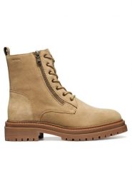 Geox Trapery D Iridea D16HRF 00022 C5010 Beżowy. Brązowe traperki Geox, bez wzorów, ze skóry, bez obcasa, bez zapięcia. Za 469.99 zł.
