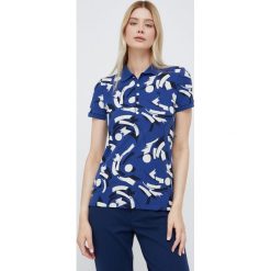Lauren Ralph Lauren polo damski kolor granatowy. Niebieskie t-shirty Lauren Ralph Lauren, bez wzorów, z dzianiny, bez kołnierzyka, bez ramiączek. Za 419.99 zł.