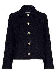 MOSS COPENHAGEN Kurtka koszulowa "Aiste Abriella" w kolorze czarnym rozmiar: M/L. Czarne kurtki Moss Copenhagen, l, bez wzorów, bez kaptura. Za 217.99 zł.