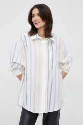 GAP koszula bawełniana damska relaxed z kołnierzykiem klasycznym. Koszule GAP, l, bez wzorów, z bawełny, klasyczne, bez kołnierzyka, bez ramiączek. Za 309.99 zł.