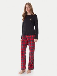 LAUREN RALPH LAUREN Piżama ILN72458F Zielony Regular Fit. Zielone piżamy Lauren Ralph Lauren, s, bez wzorów, z bawełny, bez kołnierzyka, bez ramiączek. Za 499.99 zł.