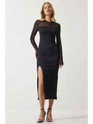 Happiness Istanbul Sukienka w kolorze czarnym rozmiar: 36. Czarne sukienki Happiness Istanbul, bez wzorów, bez kołnierzyka, bez ramiączek, maxi. Za 73.93 zł.