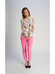 Marks & Spencer Bluzka w kolorze kremowym ze wzorem rozmiar: XL. Białe bluzki Marks & Spencer, xl, bez wzorów, bez kołnierzyka, bez ramiączek. Za 73.93 zł.