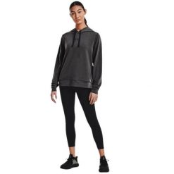 Damska Bluza Z Kapturem Rival Terry. Szare bluzy Under Armour, m, bez wzorów, z elastanu, z kapturem. Za 359.99 zł.