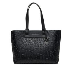 Torebka Armani Exchange. Czarne torebki klasyczne Armani Exchange, bez wzorów, klasyczne, bez dodatków. Za 459.99 zł.