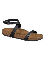 Birkenstock Sandały "Daloa" w kolorze czarnym rozmiar: 39. Czarne sandały Birkenstock, bez wzorów, klasyczne, z otwartym noskiem, bez obcasa, bez zapięcia. Za 311.95 zł.