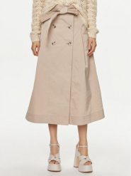 MAX&Co. Spódnica trapezowa Agiato 24161010 Beżowy Regular Fit. Brązowe spódnice MAX&Co., bez wzorów, z syntetyku, trapezowe. Za 479.99 zł.