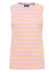 ELBSAND Top "Meevis" w kolorze pomarańczowo-jasnoróżowym rozmiar: M. Pomarańczowe topy ELBSAND, m, bez wzorów, z bawełny, bez kołnierzyka, bez ramiączek. Za 87.40 zł.