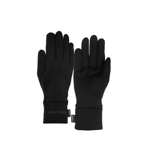 Rękawiczki trekkingowe Strath. Czarne rękawiczki TREKMATES, bez wzorów, z dzianiny, sportowe. Za 149.99 zł.