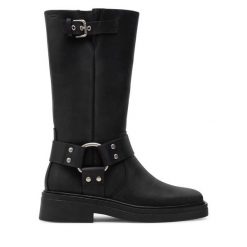 Kozaki Vagabond Shoemakers. Czarne kozaki Vagabond Shoemakers, bez wzorów, bez obcasa, na płaskiej podeszwie, bez zapięcia. Za 1,149.00 zł.