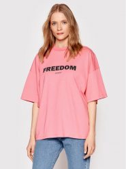 Americanos T-Shirt Unisex Brooklyn Heavy Jersey Różowy Oversize. Czerwone t-shirty Americanos, s, bez wzorów, z bawełny, bez kołnierzyka, bez ramiączek. Za 129.99 zł.