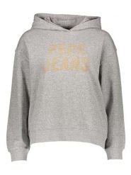 Pepe Jeans Bluza w kolorze szarym rozmiar: L. Szare bluzy Pepe Jeans, l, bez wzorów, z bawełny, bez ramiączek, z kapturem. Za 110.04 zł.