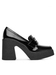 DeeZee Półbuty GT3033-21 Czarny. Czarne półbuty wsuwane DeeZee, bez wzorów, ze skóry, bez obcasa, na obcasie. Za 189.99 zł.