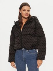 Guess Kurtka puchowa Daisy W4BL36 WGJZ0 Czarny Regular Fit. Czarne kurtki Guess, xxl, z aplikacjami, z puchu, bez kaptura. Za 529.99 zł.