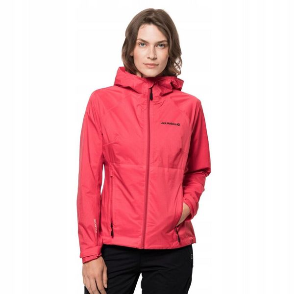 Kurtka Damska Tasman 2l. Czerwone kurtki Jack Wolfskin, l, bez wzorów, z materiału, z kapturem. Za 650.99 zł.