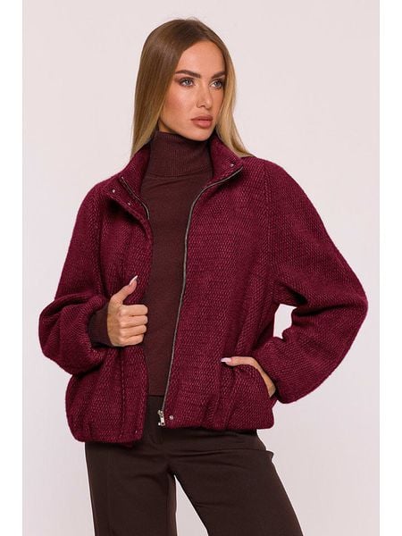 Made of emotion Kurtka przejściowa w kolorze bordowym rozmiar: S/M. Czerwone kurtki Made Of Emotion, m, bez wzorów, bez kaptura. Za 309.99 zł.