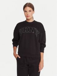 DKNY Sport Bluza DP5T1462 Czarny Regular Fit. Czarne bluzy bez kaptura DKNY Sport, xl, bez wzorów, z syntetyku, bez kaptura. Za 309.99 zł.