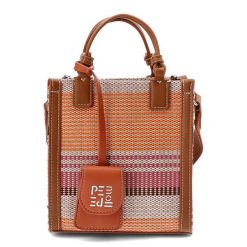Pomarańczowa Torebka Pepe Moll Stylowy Kuferek Damski. Brązowe torebki klasyczne Pepe Moll, bez wzorów, eleganckie, na ramię, bez dodatków. Za 299.00 zł.