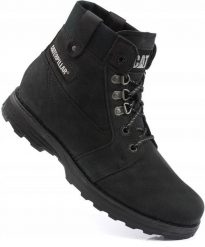 Damskie buty trapery czarne CATERPILLAR CHARLI FLEECE BOOT. Czarne traperki Caterpillar, bez wzorów, z gumy, klasyczne, bez obcasa, bez zapięcia. Za 399.00 zł.