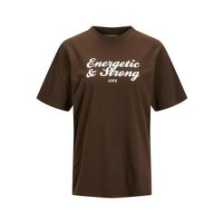 Koszulka damska JJXX bea. Brązowe t-shirty sportowe JJXX, bez wzorów, z bawełny, bez ramiączek. Za 95.50 zł.