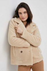 Pepe Jeans płaszcz Vania damski kolor beżowy przejściowy. Brązowe płaszcze Pepe Jeans, l, bez wzorów, z jeansu, klasyczne, bez kaptura. W wyprzedaży za 679.99 zł.