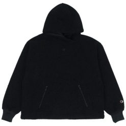 Bluza damska Champion Hooded 117549. Czarne bluzy Champion, s, bez wzorów, z futra, z kapturem. Za 189.09 zł.