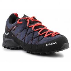 Buty trekkingowe damskie Salewa Wildfire 2 W. Niebieskie buty trekkingowe Salewa, z materiału, bez zapięcia. Za 854.00 zł.