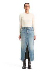 Scotch & Soda Spódnica dżinsowa w kolorze błękitnym rozmiar: S. Niebieskie spódnice Scotch & Soda, na co dzień, s, z aplikacjami, z bawełny, klasyczne, midi, proste. Za 194.15 zł.