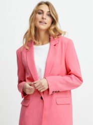 Fransa Marynarka 20611135 Różowy Loose Fit. Czerwone marynarki i żakiety Fransa, bez wzorów, z syntetyku, bez ramiączek. Za 249.99 zł.