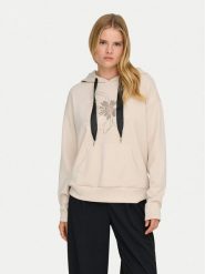 ONLY Bluza Fancy 15370578 Beżowy Regular Fit. Brązowe bluzy bez kaptura ONLY, xs, bez wzorów, z syntetyku, bez kaptura. Za 229.99 zł.