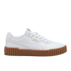 Buty Puma Carina 3.0 400365 07 białe. Białe buty treningowe bez wzorów, z gumy, bez zapięcia. Za 338.63 zł.