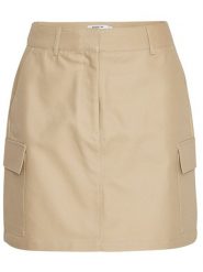 MOSS COPENHAGEN Spódnica "Josefine" w kolorze beżowym rozmiar: XL. Brązowe spódnice Moss Copenhagen, na co dzień, xl, bez wzorów, z bawełny, mini, proste. Za 83.62 zł.