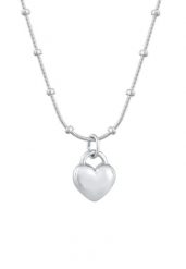 Elli Damski naszyjnik kula z zawieszką w kształcie serca, srebro 925 Sterling Silver Naszyjniki 1 ct. Szare naszyjniki Elli, z materiału, srebrne. Za 177.64 zł.