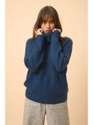 Just Cashmere Kaszmirowy golf "Doma" w kolorze granatowym rozmiar: XXL. Niebieskie swetry Just Cashmere, xxl, bez wzorów, z kaszmiru, bez ramiączek. Za 959.56 zł.