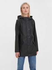 Vero Moda Kurtka przeciwdeszczowa Malou 10266982 Czarny Regular Fit. Czarne kurtki Vero Moda, xl, bez wzorów, z syntetyku, bez kaptura. Za 149.99 zł.