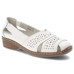 Półbuty damskie Vinceza, cholewka ze skóry naturalnej licowej z perforacją wsuwane na płaskiej podeszwie, białe, 66928. Białe półbuty wsuwane VINCEZA, bez wzorów, ze skóry, bez obcasa, na płaskiej podeszwie. Za 149.00 zł.