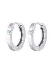 Elli DIAMONDS Damskie kreole Elegant Basic z diamentem (0.22 ct.) w srebrze 925 Sterling Silver Kolczyki koła 1 ct. Szare kolczyki Elli DIAMONDS, z diamentem, srebrne. Za 2,489.99 zł.