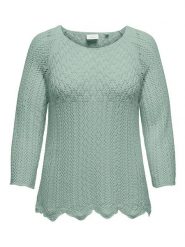 ONLY Carmakoma Sweter w kolorze miętowym rozmiar: XL-54. Zielone swetry Only Carmakoma, xl, bez wzorów, ze splotem, bez ramiączek. Za 92.64 zł.