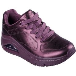 Buty sportowe damskie Skechers Uno Icon Lustrous Air. Fioletowe buty treningowe Skechers, bez wzorów, z materiału, bez zapięcia. Za 490.00 zł.